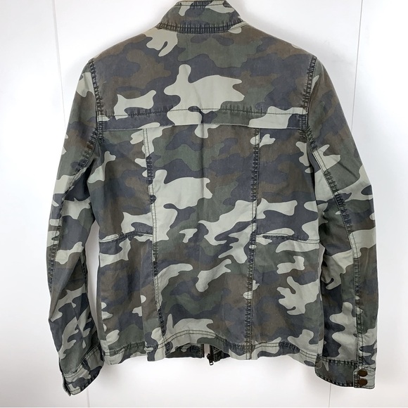 Caslon Army Green Camouflage Military Utility Field Barn Jacket Women's sz  M - Picture 6 of 6